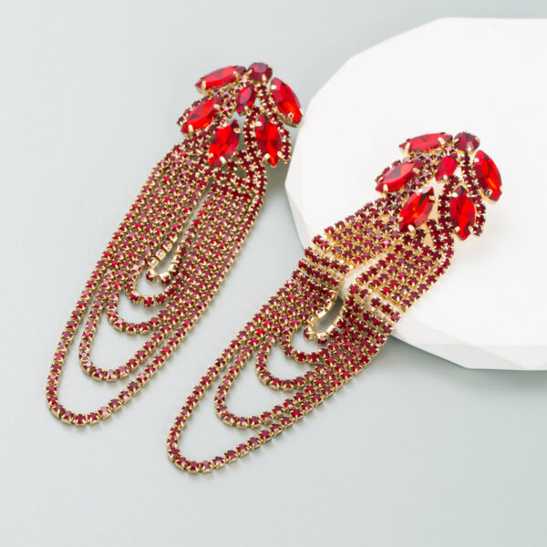 O1CN011hza462LDsNrHe7Ae_2206398079659-0-cib Wholesale Alloy Diamond Chain Tassel Earrings