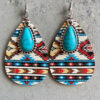Wholesale Turquoise Pendant Vintage Fashion Western Bohemian Earrings