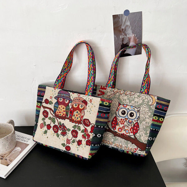 Wholesale Ethnic Style Embroidered Canvas Bag
