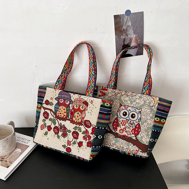 Wholesale Ethnic Style Embroidered Canvas Bag