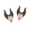 Wholesale Halloween Horn Witch Alloy Diamond Oil Dripping Earrings