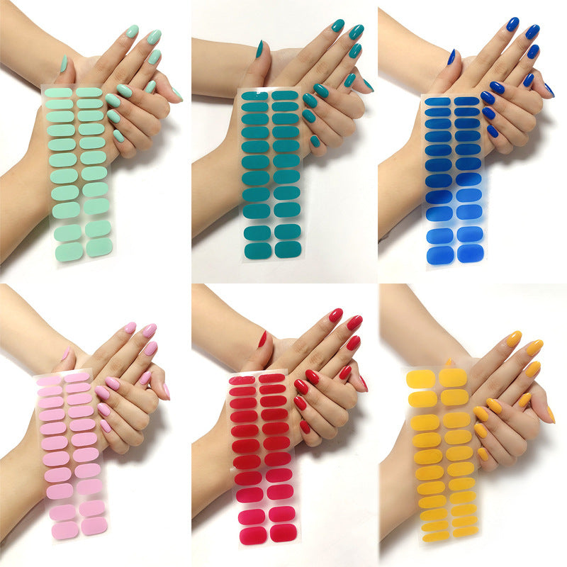 Wholesale Plastic Solid Color Nail Art Stickers