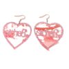 Wholesale Love Heart Hollow Acrylic Earrings