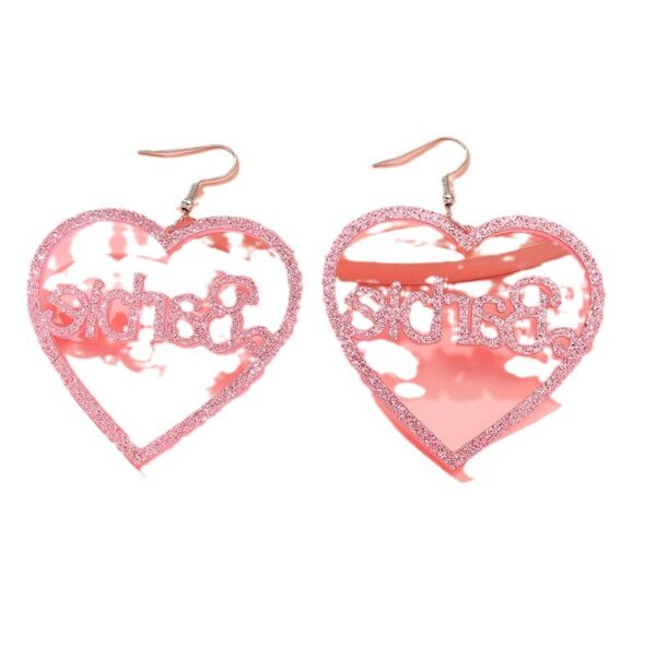 Wholesale Love Heart Hollow Acrylic Earrings