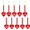 Wholesale Valentine's Day decoration wooden bead string heart-shaped wall decoration