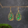 Wholesale Creative Water Drop Gem Set with Diamonds for Ancient Ethnic Style Earrings