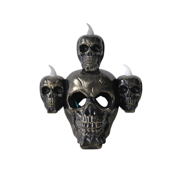 Wholesale Halloween Skull Lamp Scary Smoke Sandalwood LED Plastic Candle Lamp