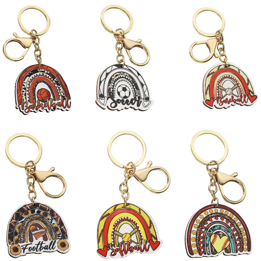 Wholesale Srts, Basketball, Football, Rugby, Baseball, Wooden Keychain