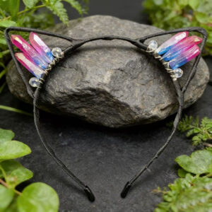 AB blue red cat ears