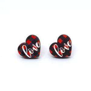 7#love black and red plaid love