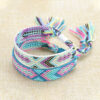 Wholesale Ethnic Weaving Colorful Tassel Lucky Friendship Polyester Cotton Bracelet