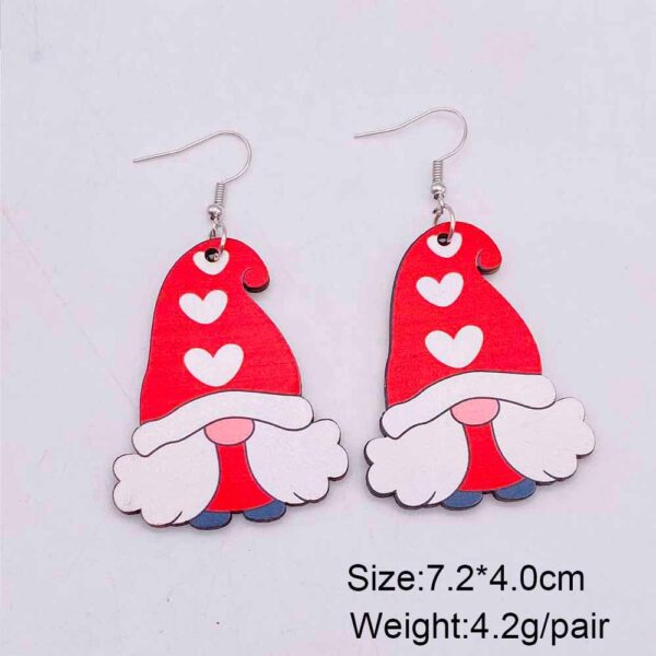 Wholesale Valentine's Day Love Hot Air Balloon Dwarf Lips Wooden Earrings