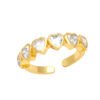 Wholesale Gold Plated Brass Love Heart Ring
