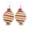 Wholesale Christmas Halloween Earrings Candy Cane Lollipop Wooden Earrings