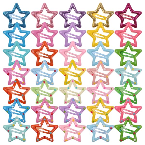 O1CN0120gYak1XsQadxfxT1__2500662979-0-cib Wholesale Children's Broken Hair Candy Color Five-pointed Star Hair Clip