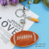 Wholesale Zinc Alloy Diamond Rugby Keychain