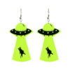 Wholesale Halloween Skeleton Alien UFO Fluorescent Acrylic Earrings