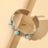 O1CN0124Hud81qyMT7UrXWd_2206372095564-0-cib Wholesale Western Style Vintage Turquoise Cactus Carved Metal Bracelet