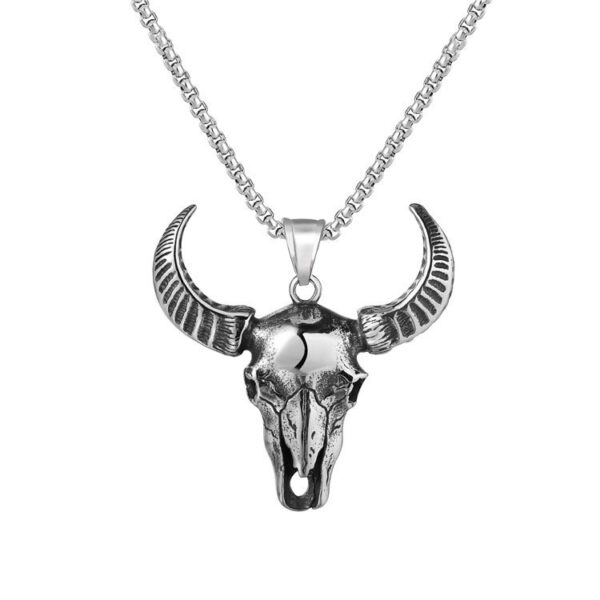 Wholesale Bull Head Pendant Domineering Stainless Steel Necklaces