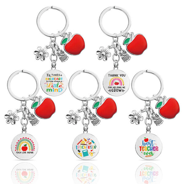Wholesale Thanksgiving Teacher's Day Metal Keychains