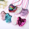 Wholesale Fabric Sequin Heart Children Shoulder Bag