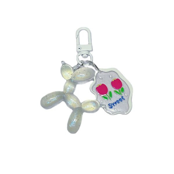 Wholesale Acrylic Luminous Star Air Balloon Dog Keychain