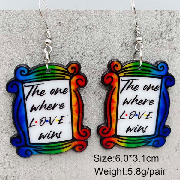 Wholesale Valentine's Day Earrings English Letters LOVE Love Acrylic Earrings