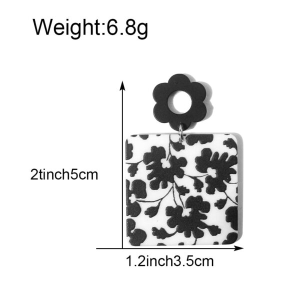 Wholesale Vintage Square Rose Alloy Earrings