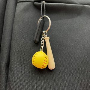 2cm yellow baseball 4.5cm stick