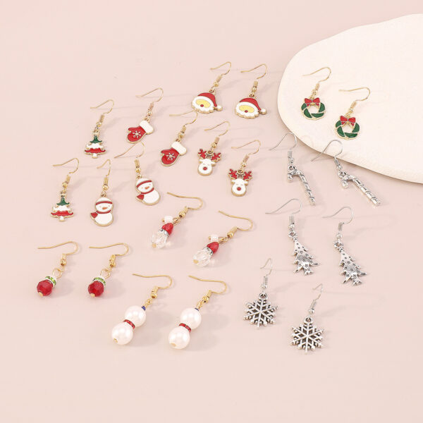 Wholesale Christmas Colorful Earrings Set