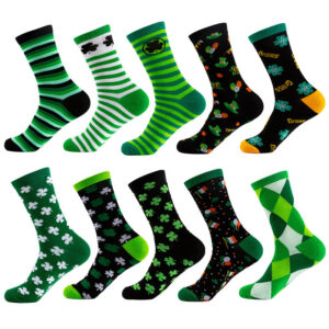 Wholesale England Clover Series Knitted Jacquard Cotton Socks