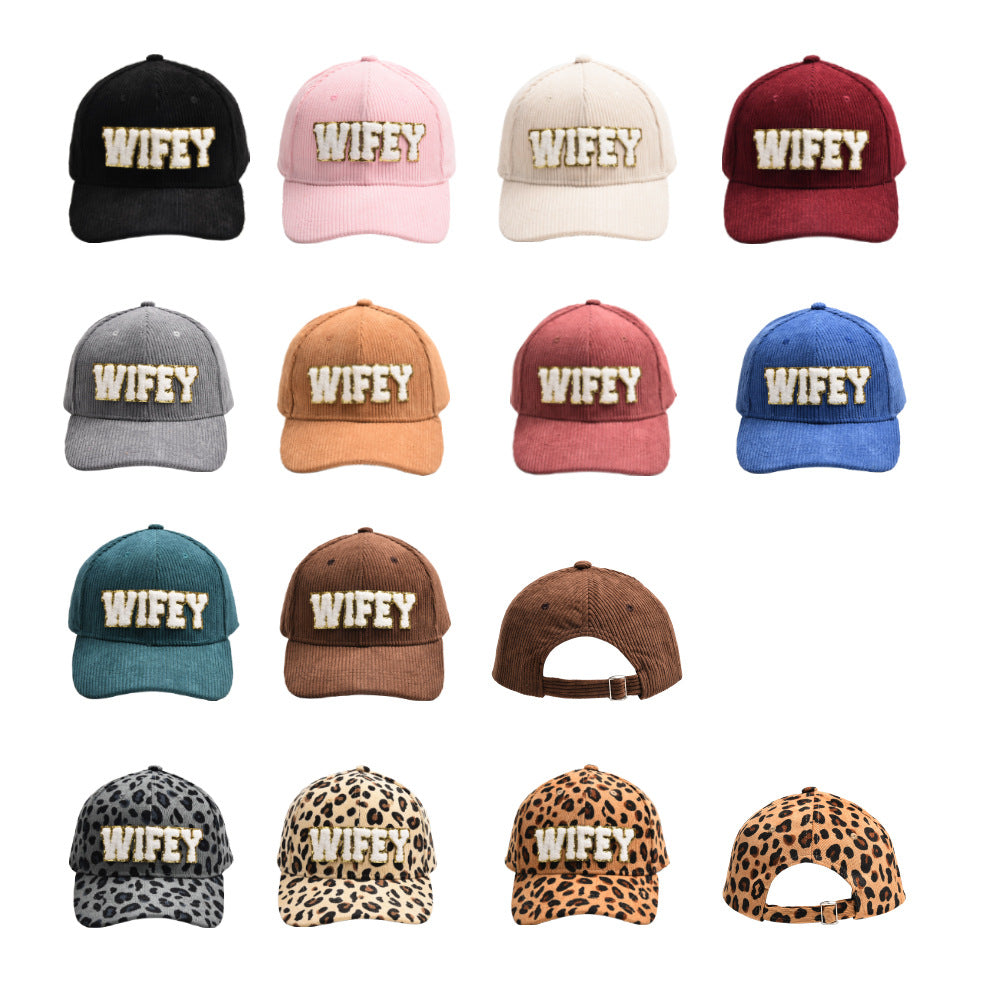 Wholesale lyester WIFEY Letter Baseball Cap