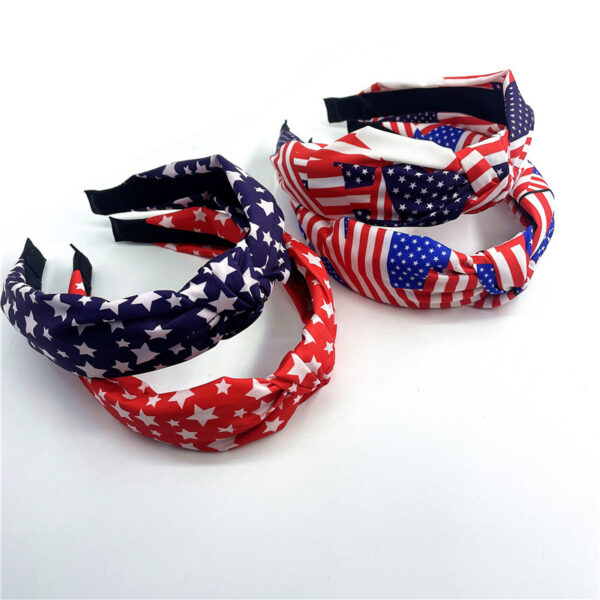 Wholesale New American Flag Independence Day Headband Fabric Knotted Creative Headband