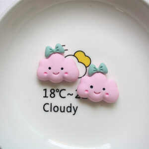 Bow white clouds 2.6*2.5cm