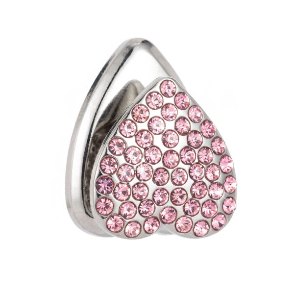 Wholesale Valentine's Day Zinc Alloy Diamond-encrusted Adhesive Heart-shaped Hook