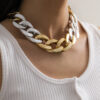 Wholesale Jewelry Aluminum Trendy Stitching Simple Necklace