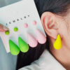 Wholesale Colorful Water Drop Acrylic Earrings Set