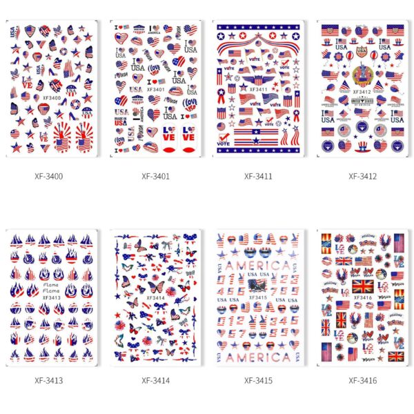 Wholesale Independence Day National Day Nail Sticker Set