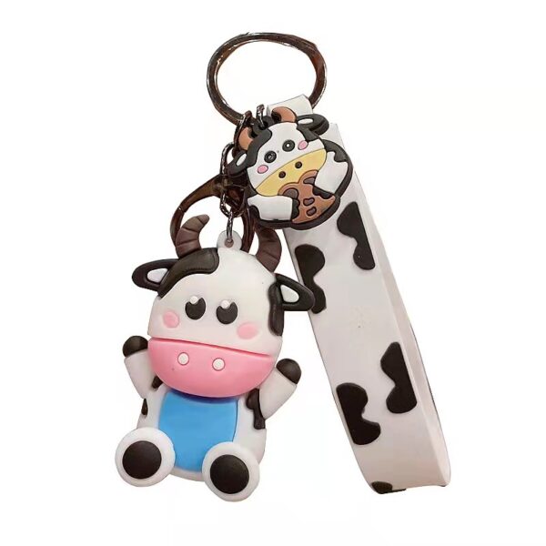 Wholesale Silicone Cow Cute Keychain