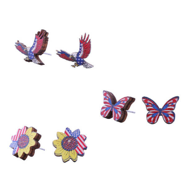 O1CN012OJ3Ga1G1tnyNYxkf_2024060563-0-cib Wholesale American Independence Day Wood Ear Studs