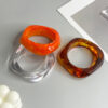 Wholesale Irregular Translucent Acrylic Colorful Geometric Bracelet