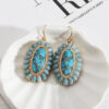 Wholesale Pearl Inlaid Fashion Abalone Oval Earrings