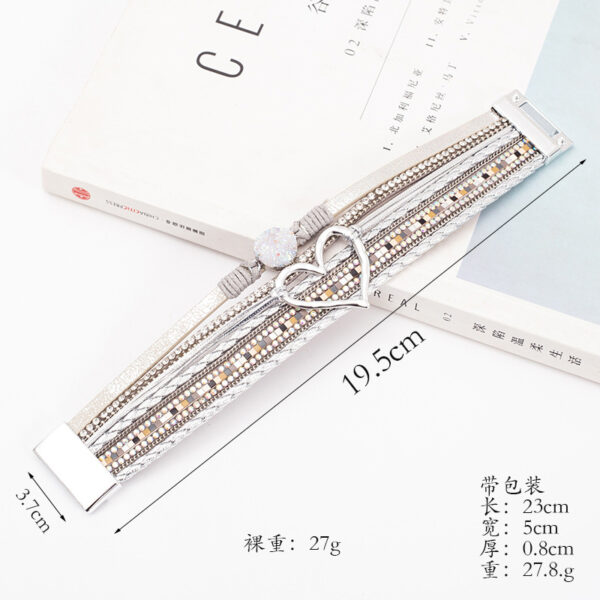 Wholesale Bohemian Multi-layered Leather Handwoven Love Bracelet