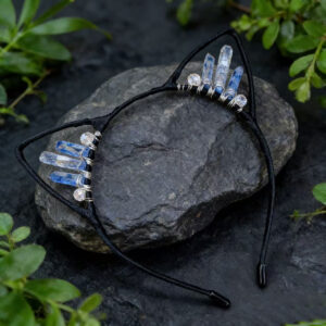 Dark blue popcorn cat ears