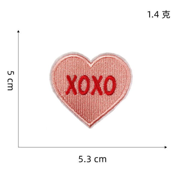 Wholesale DIY Embroidery Patch Heart Patch Colorful Hat Clothes Patch FS