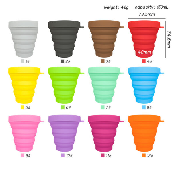 O1CN012WSzuJ1ejSIg55cb8_2219683907-0-cib Wholesale Silicone 150ML Silicone Portable Stretchable Water Cup