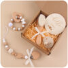 Wholesale Baby Beech Teether Handmade Bow Pacifier Chain Soothing Five-piece Set