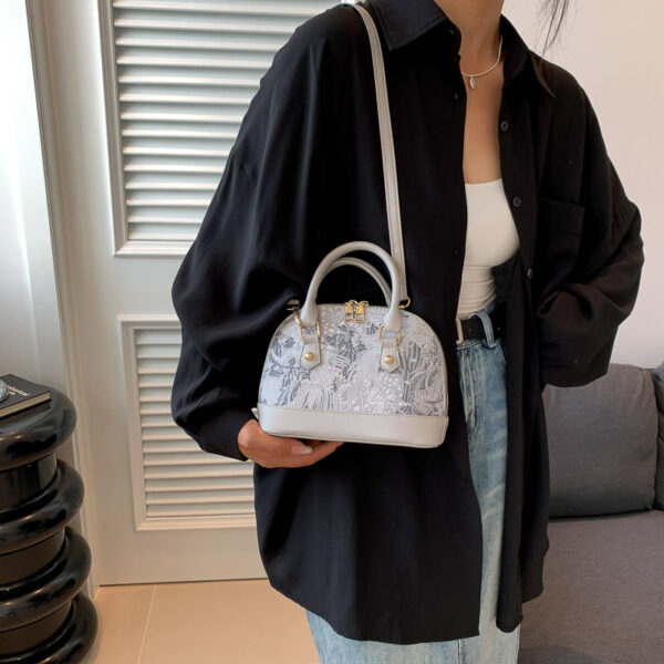 Wholesale Fashion Pattern Splicing Single Shoulder Crossbody Shell Bag