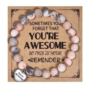 Awesome card + pink zebra love bracelet