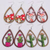 O1CN012cKZwG26rWSxx9T9U_2209785017715-0-cib Wholesale Hollow Cactus Wooden Elk Mushroom Print Earrings
